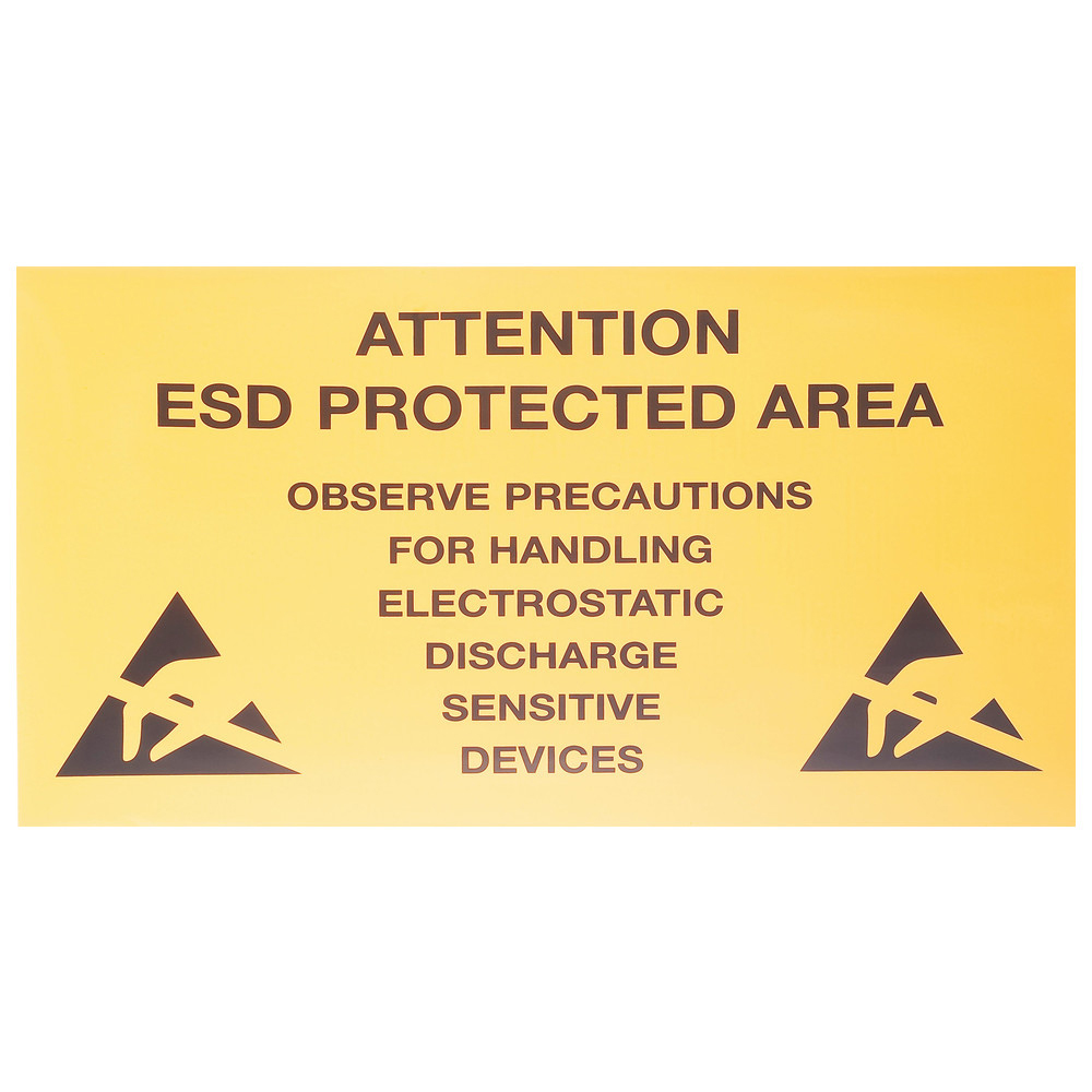 ESD-dekal, ESD, engelska, 300 x 500 mm