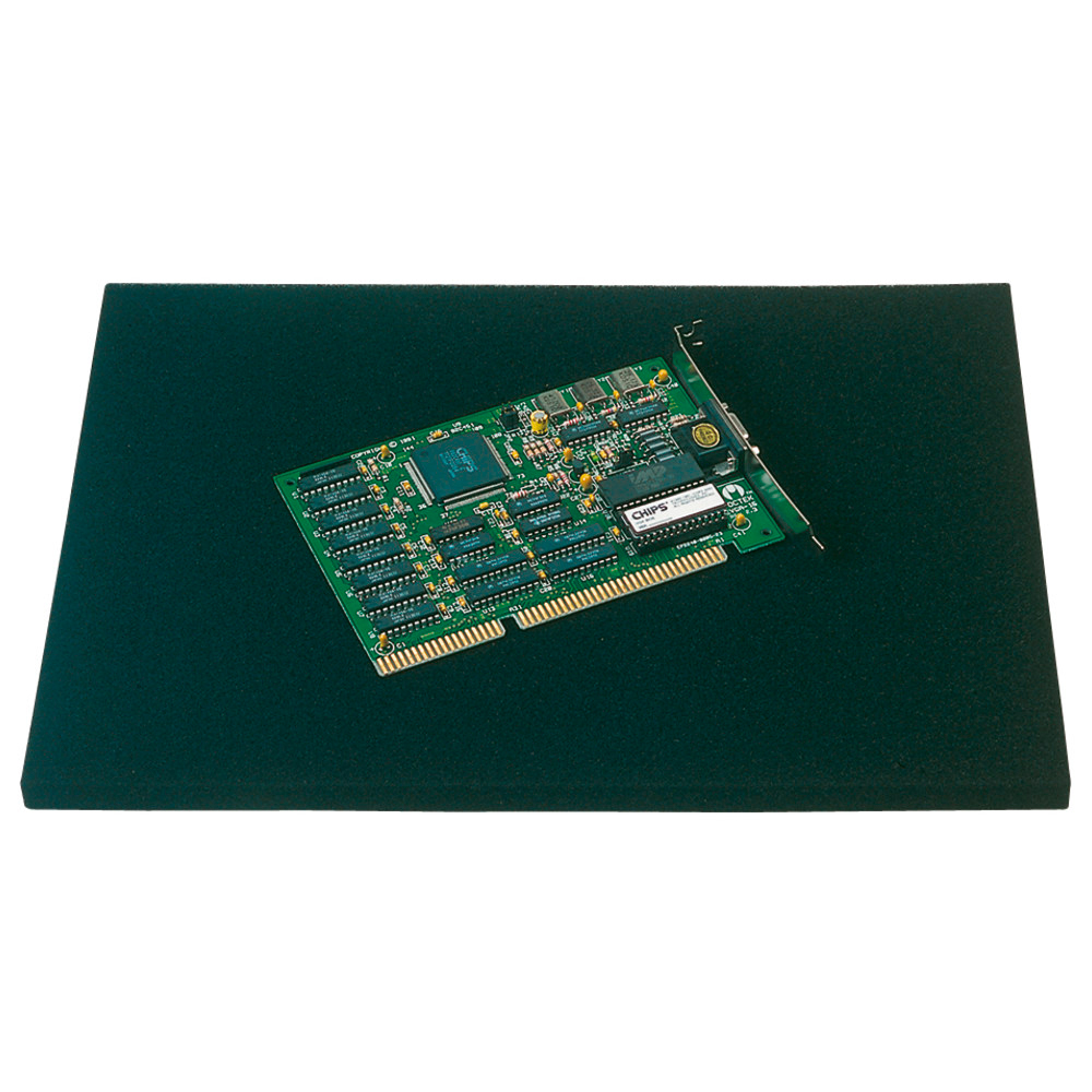 PU foam black, ESD, 353 x 253 x 20 mm, profile 1:1