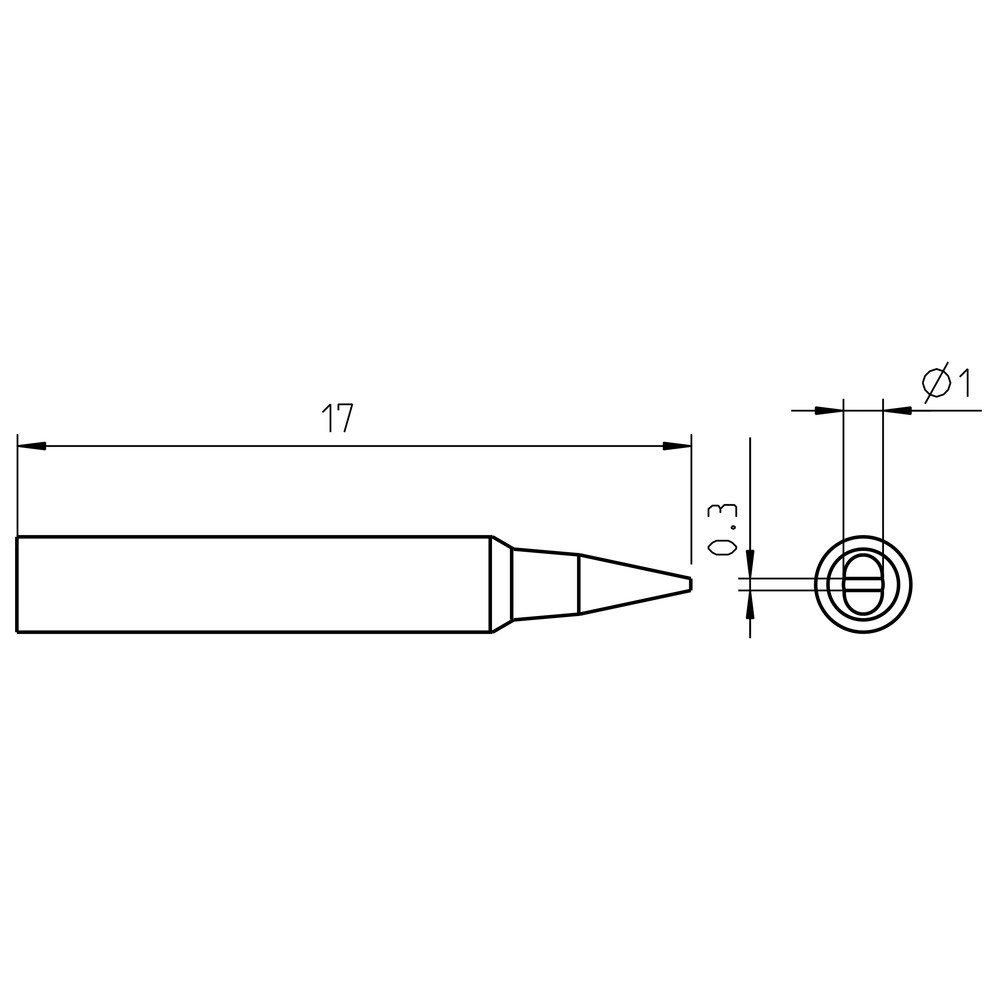 Soldering tip series RTP, chisel shape, RTP 010 S/1.0 x 0.3 mm, standard - 2
