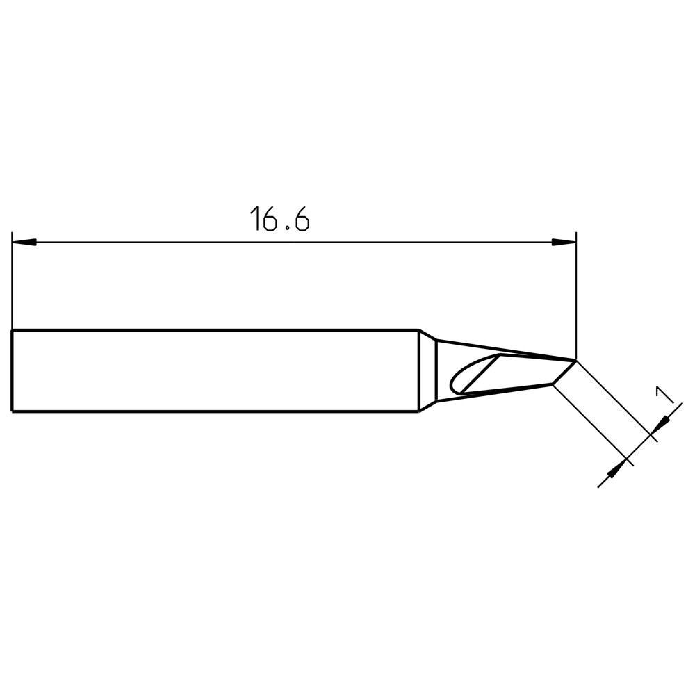 Soldering tip series RTP, special shape, RTP 010 K/1.0 mm, blade - 2