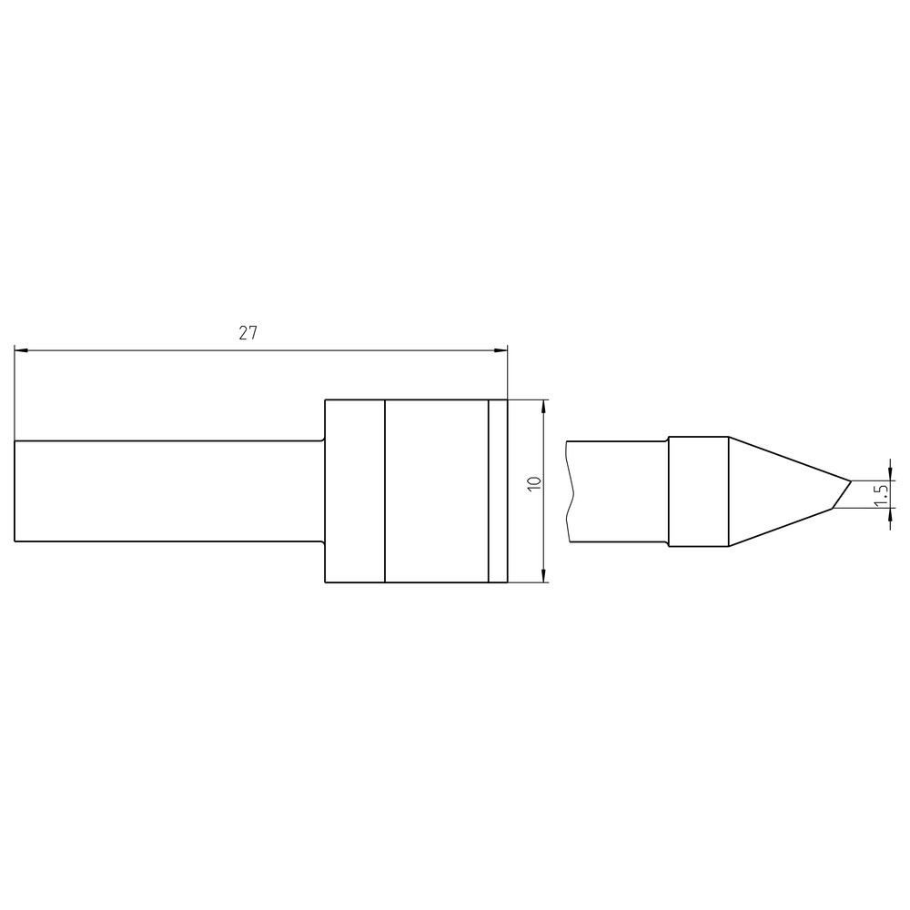 Lödspets RTU-serien, specialform, RTU 100 K MS/10,0 mm, blad/MS - 2