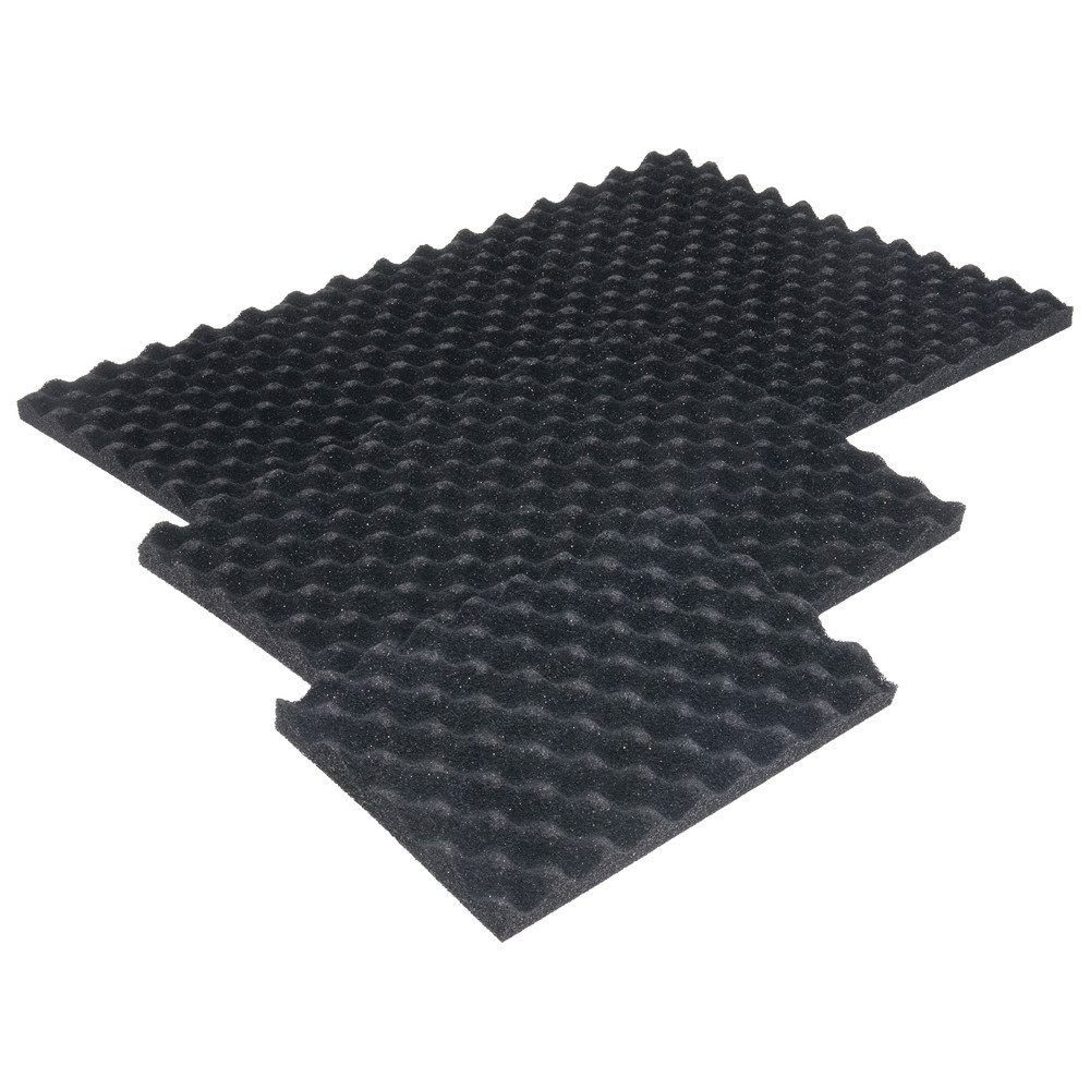 PU-skum, svart, ESD, 253 x 153 x 20 mm, profil 1:1