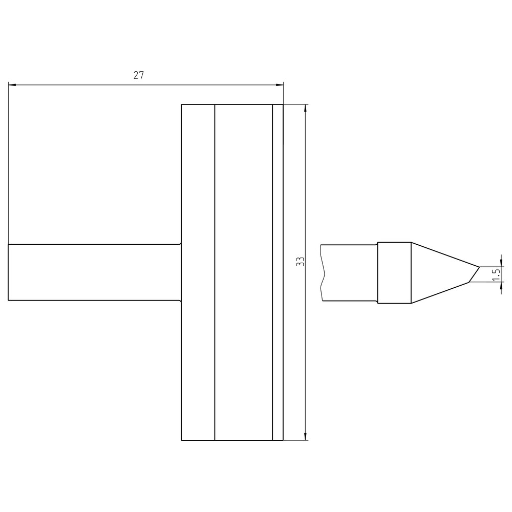 Soldering tip RTU series, special shape, RTU 330 K MS/33.0 mm, blade/MS - 2