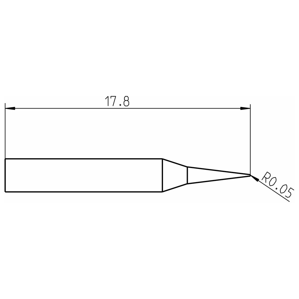 Lödspets serie RTPS, RTPS 002 MS/0,2 x 0,1 mm, mejselformad - 2