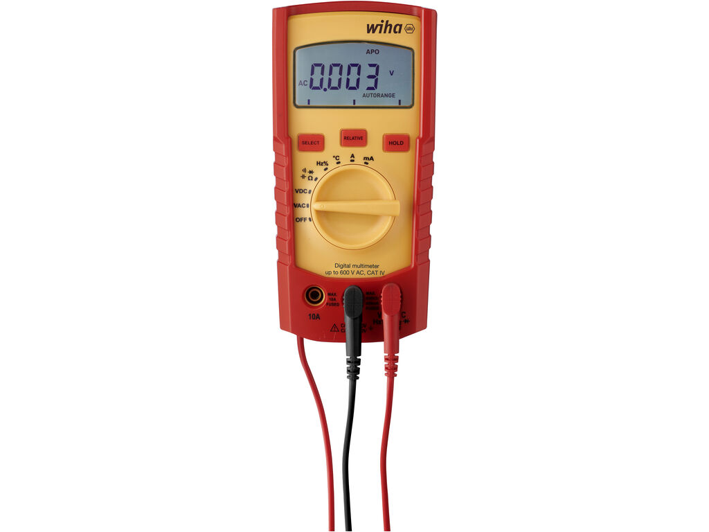Digital multimeter upp till 600 V AC, CAT IV inkl. 2x AAA-batterier