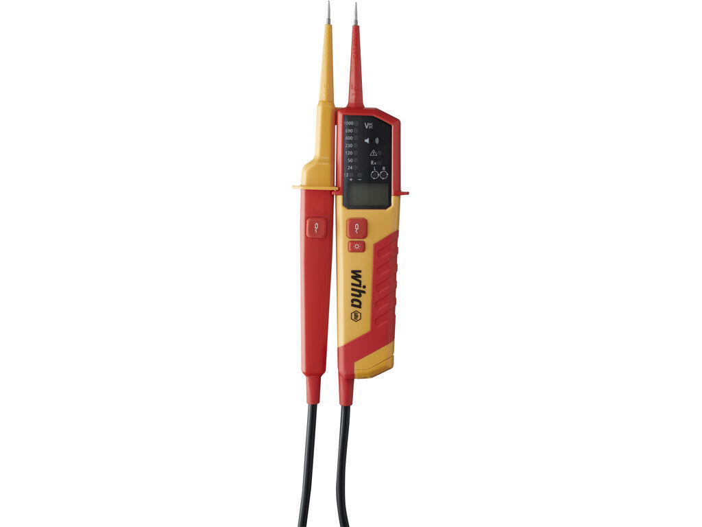 Voltage and continuity tester 0.5 - 1,000 V AC, CAT IV incl. 2x AAA batteries