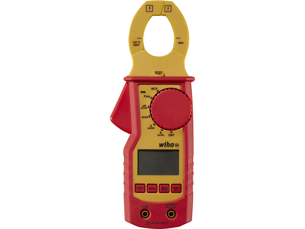 Clamp meter up to 1,000 V AC, CAT IV incl. 2x AAA batteries