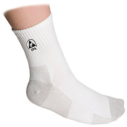 ESD socks, white/grey with ESD logo, size 39-40
