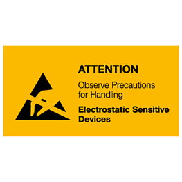 Warning sign, ESD, English