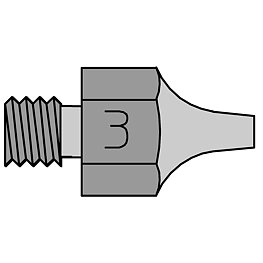 Suction nozzle DS series, outer Ø 2.5 mm, inner Ø 1.2 mm, DS 113