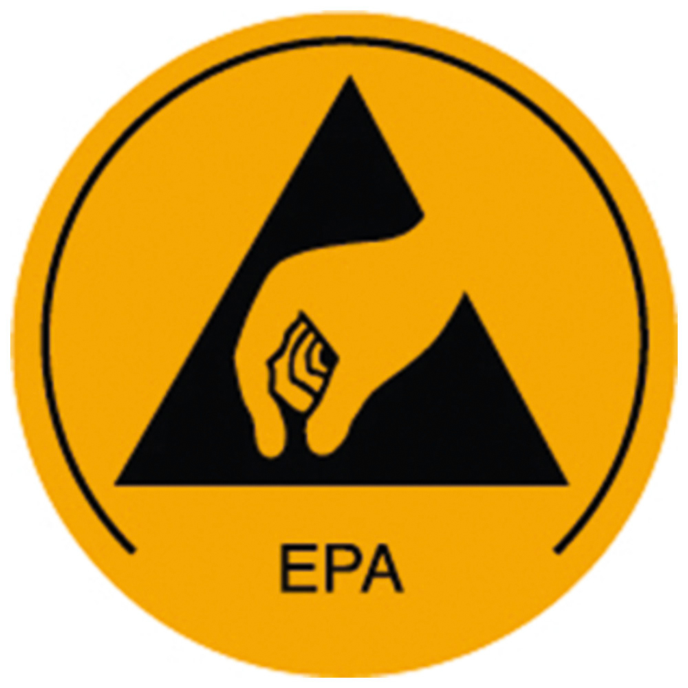 PVC-klistermärke, rund, ESD