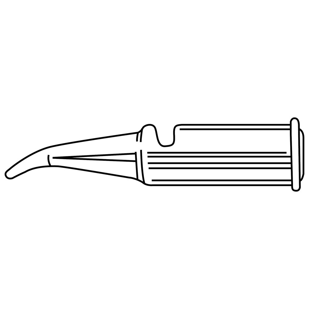 Lödspets för Pyropen, 70 01 10/Ø 1,0 mm, nålflussmedel, böjd