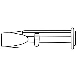 Soldering tip for pyropes, 70 01 13/5.0 mm, chisel shape