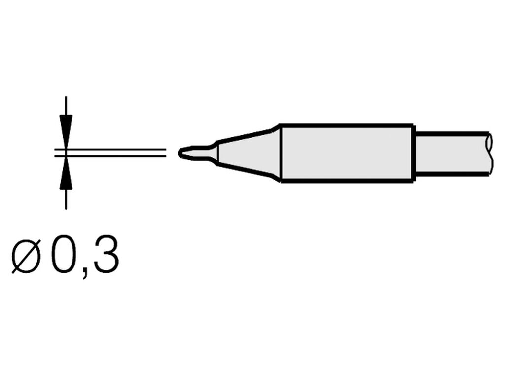 Soldering tip for T210-A / T210-NA, pointed, straight, C210016