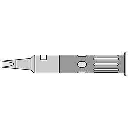 Soldering tip for pyropes, 60 01 02/2.4 mm, chisel shape