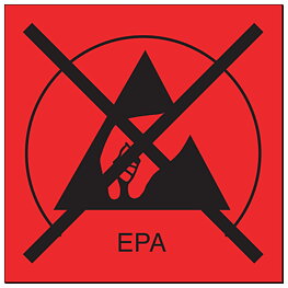 ESD symbol sticker, type EPA, ESD