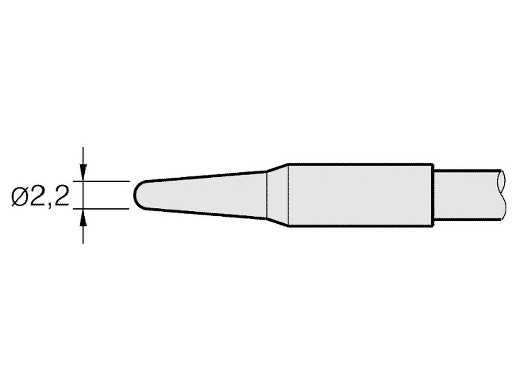 lödspets konisk, D: 2,2 mm, C245933
