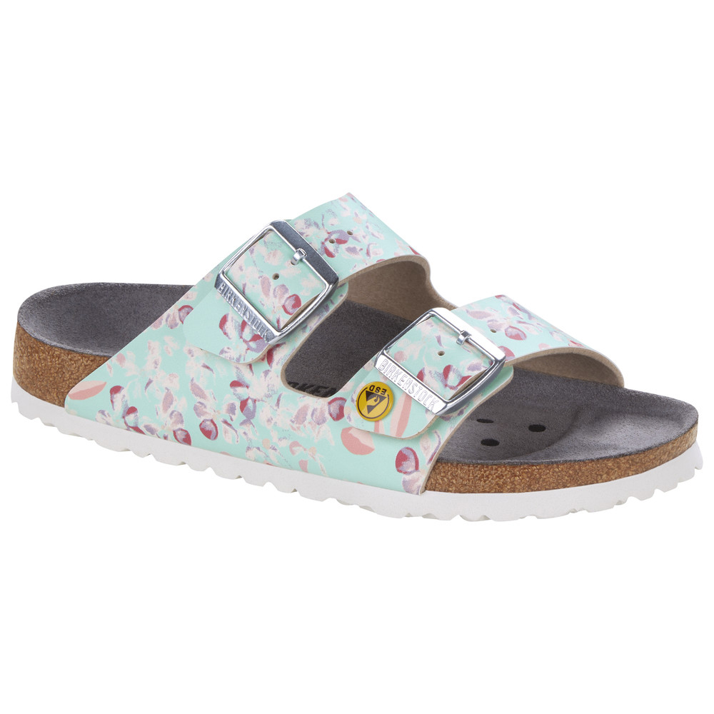 ESD-Sandal Arizona, Size 35, Flower Field Mint, narrow
