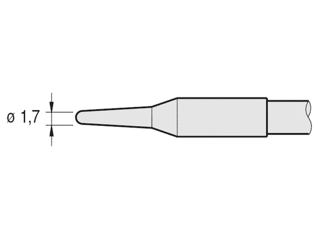 Lödspets konisk, D: 1,7 mm, C245943
