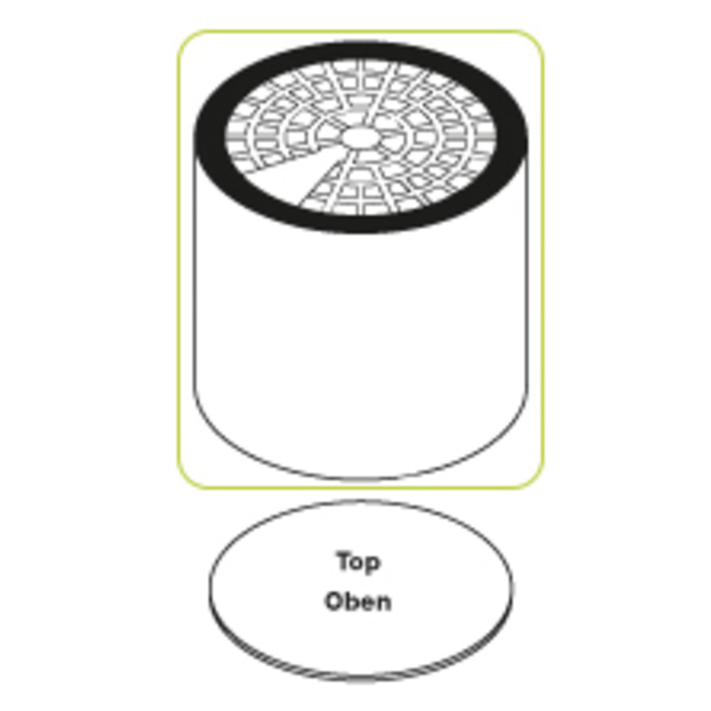 Compact filter, for adhesive vapors