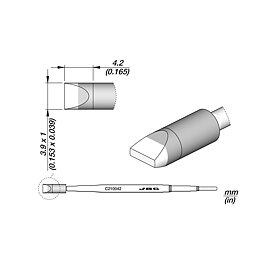 Lödspets serie C210, C210041/3,9x1,0 mm, mejsel