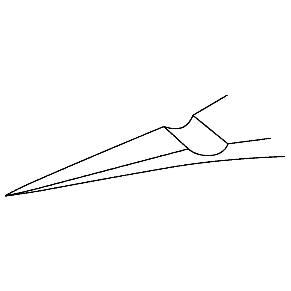 Precisionspincett 53CSA, fina raka flexibla spetsar - 2