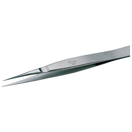Precision tweezers 53CSA, fine straight flexible tips
