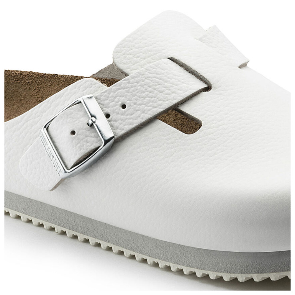 Clog Boston Super Grip, natural leather, white, narrow width, size 48 - 2