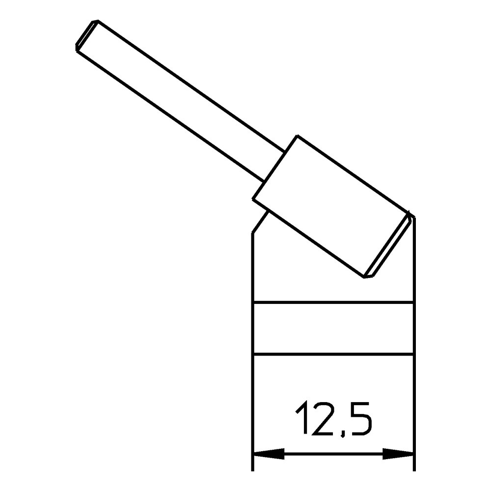 Soldering tips series WTA chisel shape, WTA 4/12.5 x 0.5 mm, curved