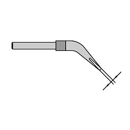 Soldering tips series WTA chisel shape, WTA 1S/0.5 x 0.5 mm, curved