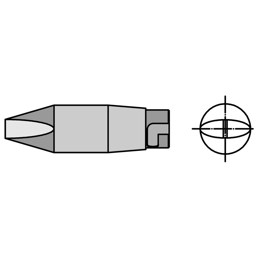 Soldering tip HT series, HT 2/5.2 x 1.2 mm, straight
