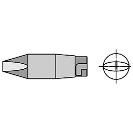 Soldering tip HT series, HT 2/5.2 x 1.2 mm, straight