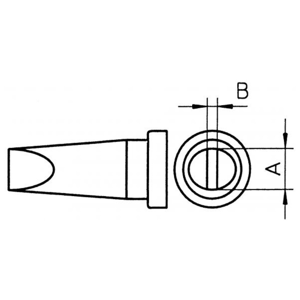 Soldering tip LT series, chisel shape, LT C/3.2 x 0.8 mm, straight - 2