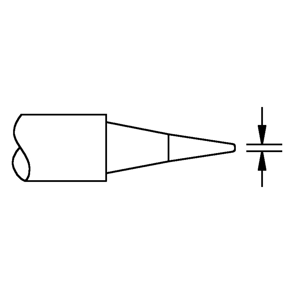 Lödspets, för TD-100, 1124-0002/Ø 0,4 mm, konisk