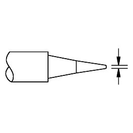 Lödspets, för TD-100, 1124-0002/Ø 0,4 mm, konisk