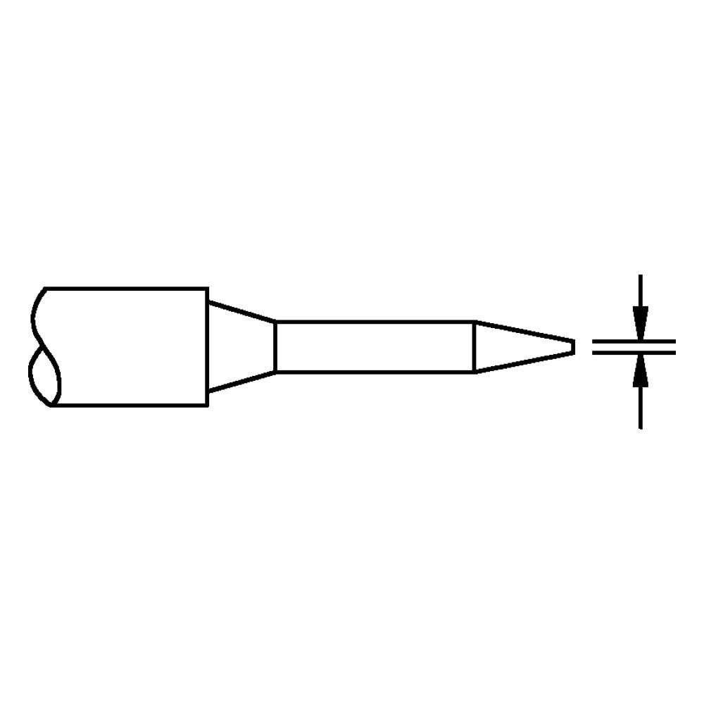 Lödspets, för TD-100, 1124-0004/Ø 0,4 mm, konisk