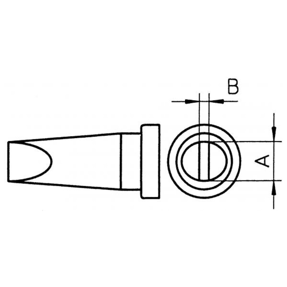 Soldering tip LT series, chisel shape, LT D/Ø 4.6 mm, straight - 2