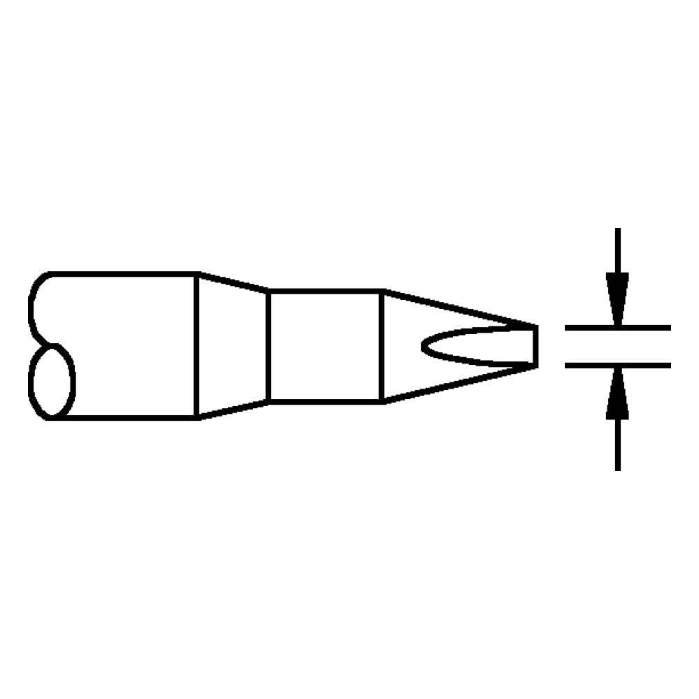 Lödspets, för TD-100, 1124-0008/1,2 mm, mejselformad