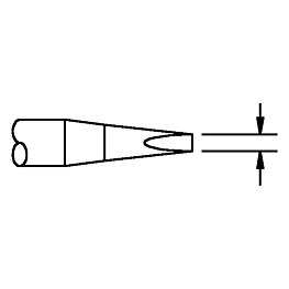 Soldering tip, for TD-100, 1124-0019/1.6 mm, chisel-shaped