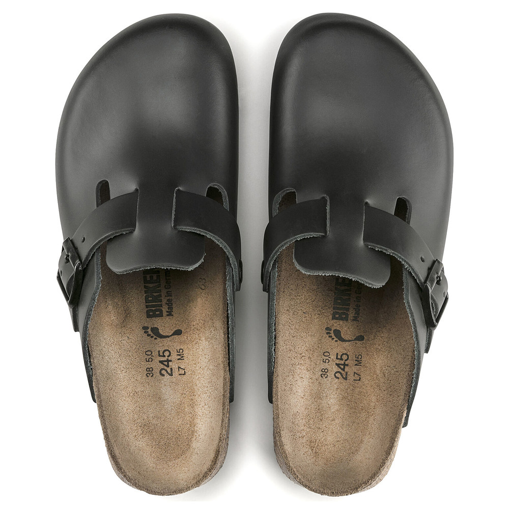 Clog Boston Super Grip, natural leather, black, narrow width, size 48 - 3