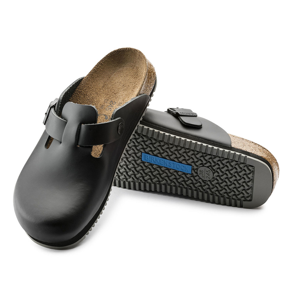 Clog Boston Super Grip, natural leather, black, narrow width, size 48 - 2