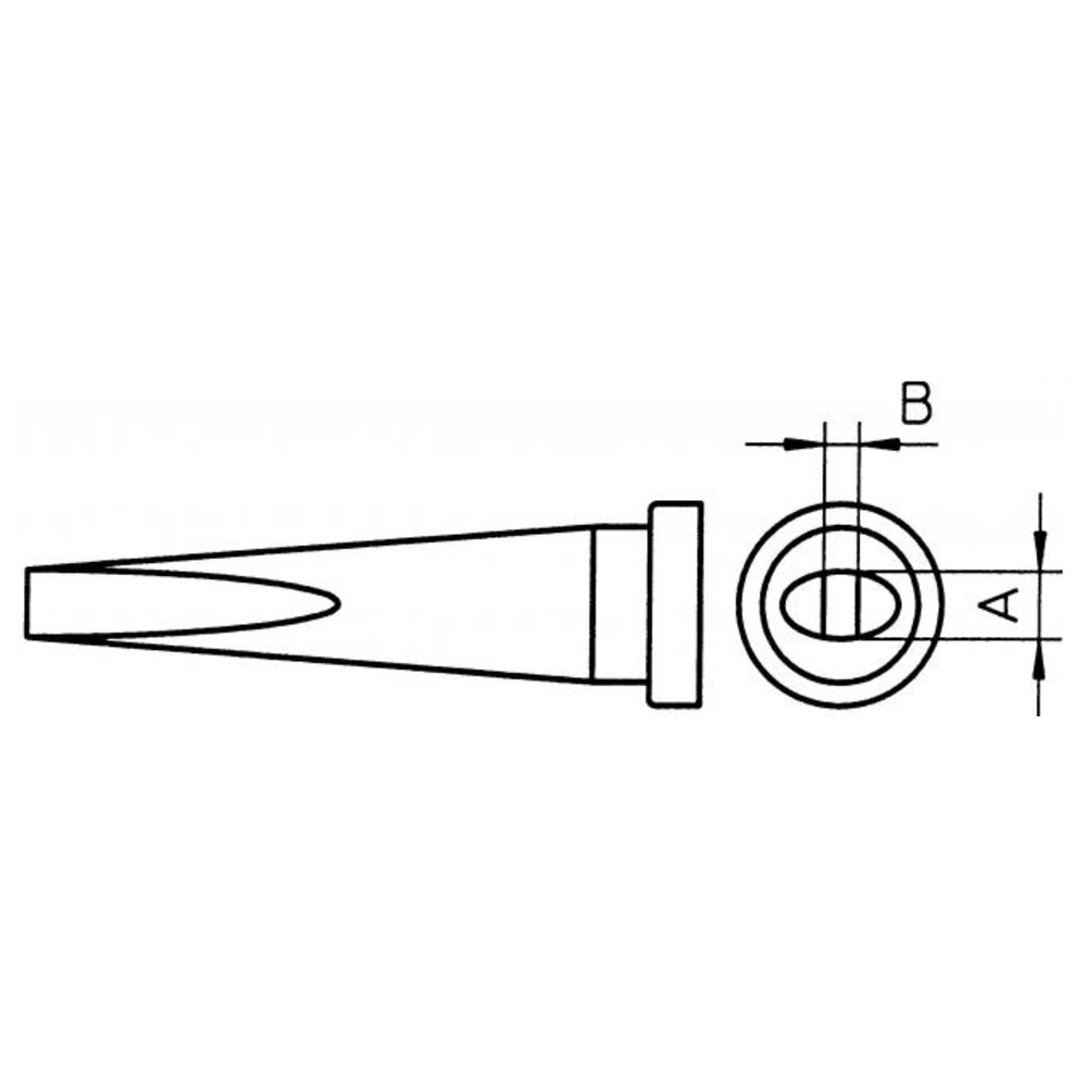 Soldering tip LT series, chisel shape, LT M/Ø 3.2 mm, straight, long - 2