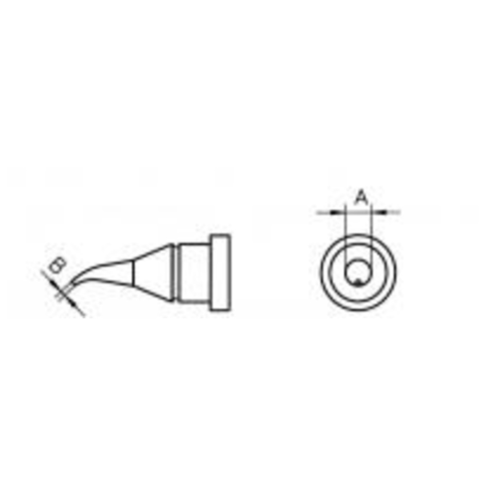Soldering tip LT series, LT 1X/Ø 0.4 mm, round, bent 30° - 2