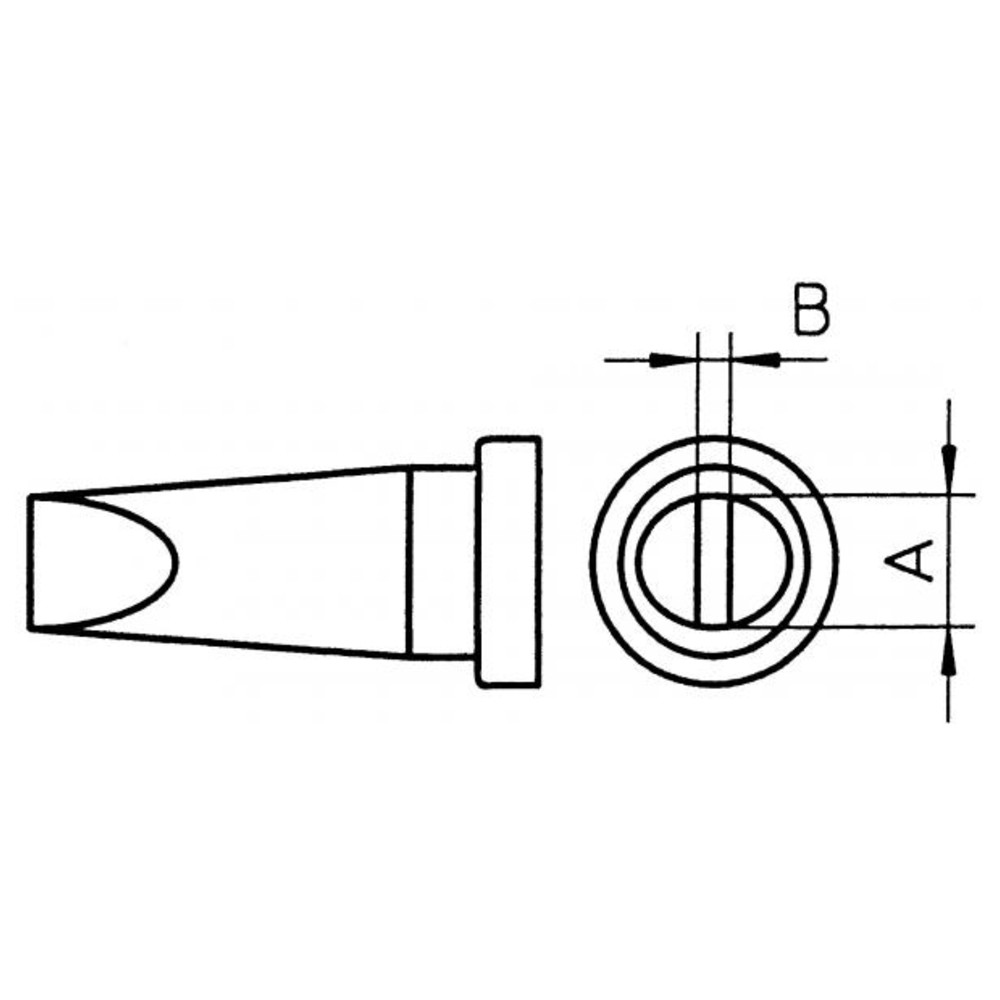 Lödspets LT-serien, mejselformad, LT 4X/Ø 1,2 mm, böjd 30 - 2