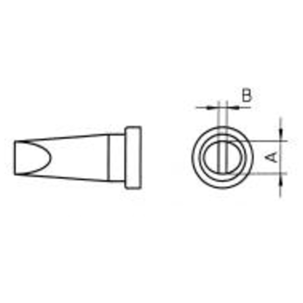 Soldering tip LT series, chisel shape, LT H HPB/0.8 x 0.4 mm, straight - 2