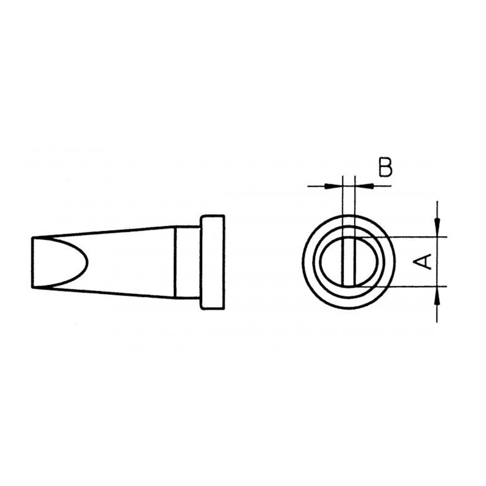 Lödspets LT-serien, mejselformad, LT B HPB/2,4 x 0,8 mm, rak - 2