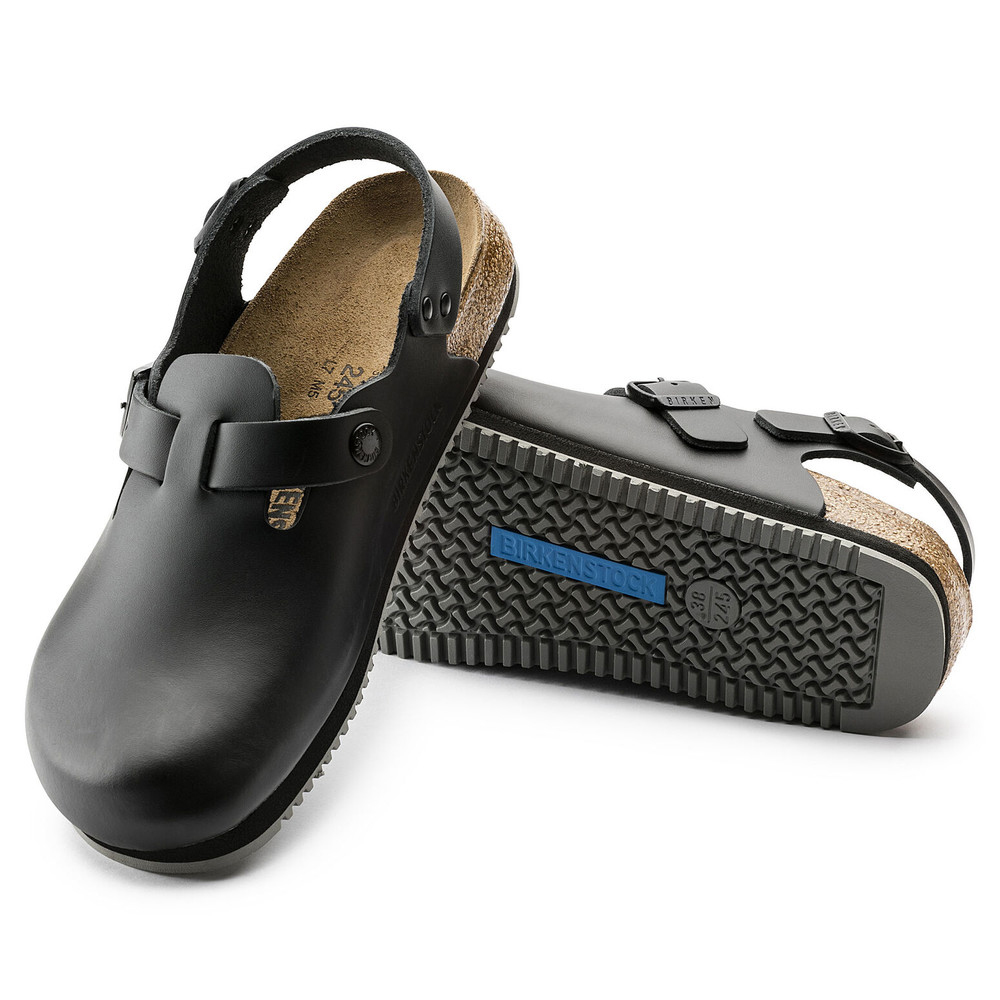 Toffla Tokio Super Grip, natur läder, svart, normal bredd, storlek 44 - 2