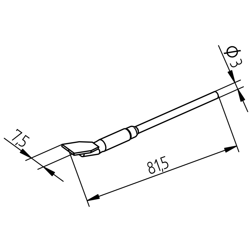 Desoldering Tip Pair, Series 452, FDLF075/7.5 mm, for SOIC 12/SOT 23