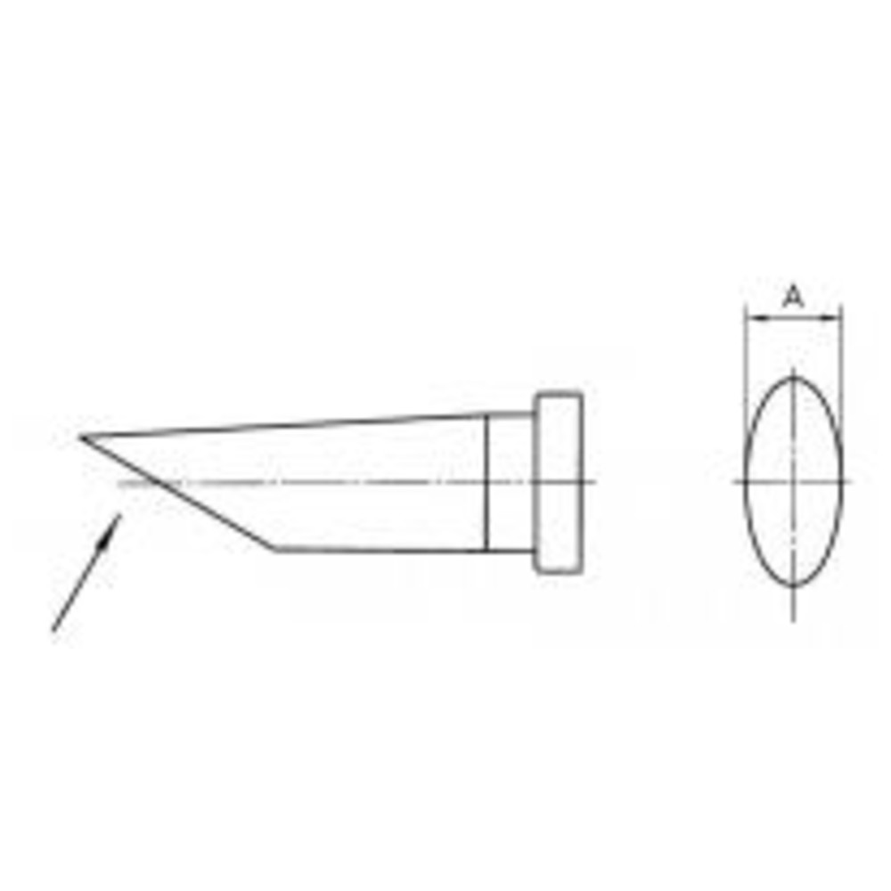 Lödspets serie LT, LT CC/Ø 3,2 mm, rund, avfasad 60 - 2