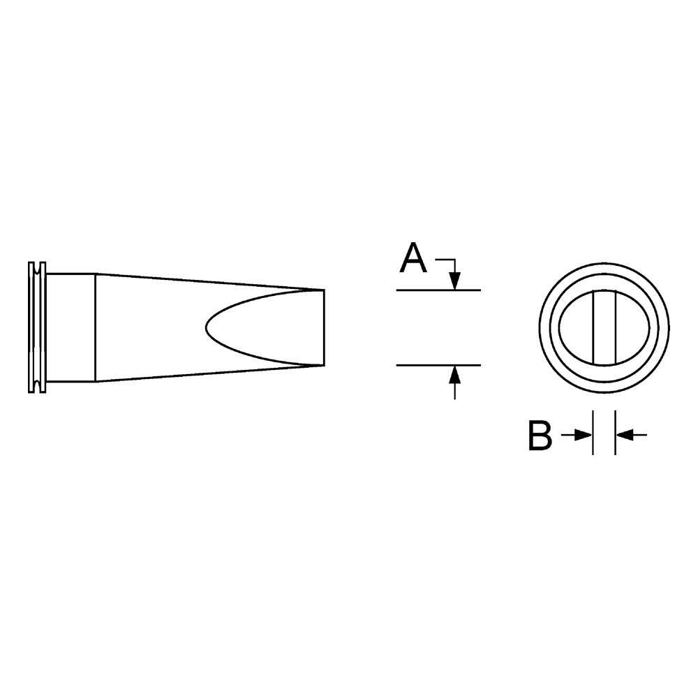 Lödspets LHT-serien, mejselformad, LHT F/9,3 x 1,8 mm, rak - 2